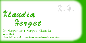 klaudia herget business card